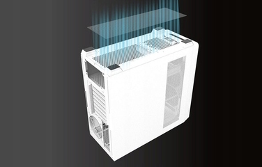 Корпус для комп'ютера darkFlash DS900WD Midi Tower (білий, ATX, загартоване скло, gaming)