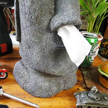 Tissue Box, Easter Island Tissue Holder, Cosmetic Tissue Box for Kitchen Bathroom Bedroom Face Portrait Tissue Box Snot Type Container Holder
