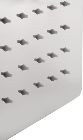aquaSu® Overhead Shower Offertio with 1 Spray Pattern | Square | Chrome | 50 x 50 cm Spray Plate | with Ball Joint | Anti-Limescale Nozzles | Standard Thread: 1/2 | Wellness Rain Shower | 72278 0