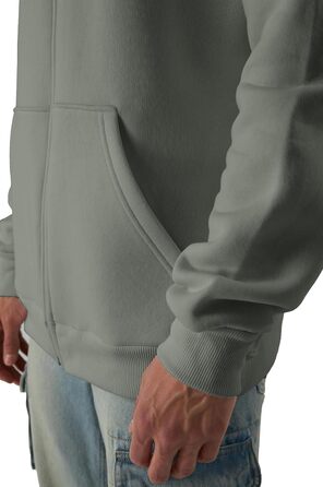 Світшот з капюшоном Smith & Soo для чоловіків – спортивна куртка, світшот з довгими рукавами, фітнес, тренування, худі, сірий (M)