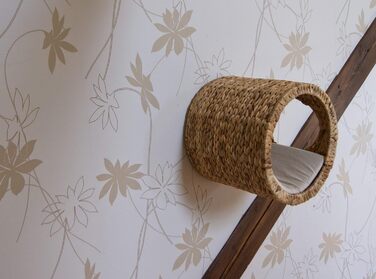 Lycce Luxurious Cat Wall Cave Alba from Water Hyacinth, 32x28x32cm, including a cushion - Space-saving & Decorative
