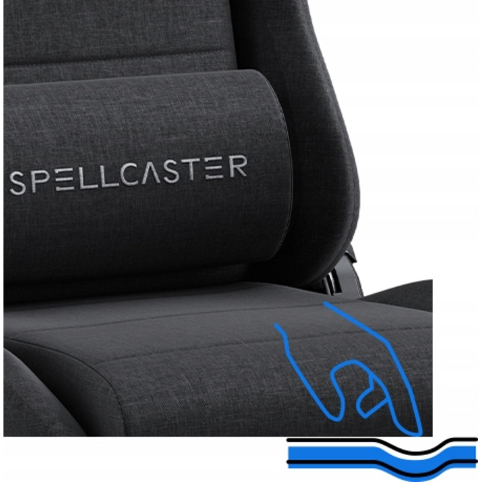 Ігрове крісло Sense7 Spellcaster XL FUKU, тканина, чорне