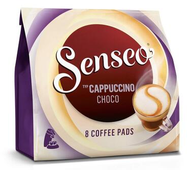 Кавові пади Senseo Cappuccino Choco для кавомашин, шоколадний капучино, 40 шт (5 упаковок по 8 шт)