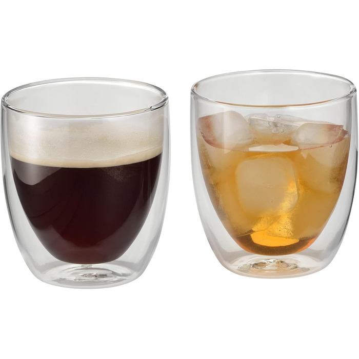 WMF Double-Walled Cappuccino Glasses Set, 6-Piece, Double-Walled Glasses 250ml, Floating Effect, Thermoglass, Heat-Resistant Tea Glass, Coffee Glass