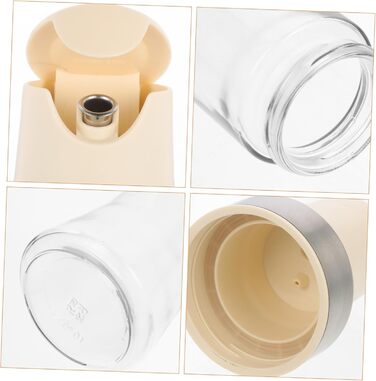 CIYODO Automatic Open and Close Oil Bottle, Auto-Vinegar Bottle, Sauce Bottle, Vinegar and Oil Spout, Sauce Bottle, Sauce Bottles, Vinegar Jar, Clear Vinegar Bottle, Silica Gel White