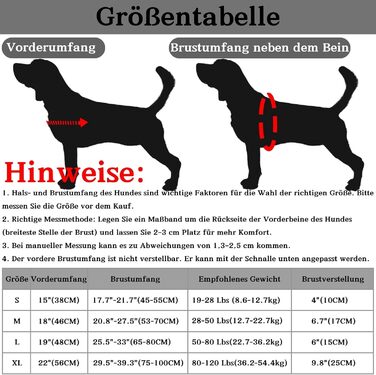 Нашийник для собак No Pull, проти вислизання, для малих та середніх собак, світловідбиваючий, регульований, без натягу, розмір M (Обхват грудей 53–70 см)