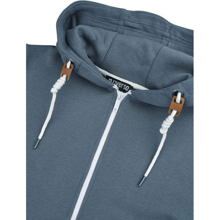 Чоловіча толстовка на блискавці з капюшоном riverso RIVThilo, Regular Fit, колір Turbid Blue, розмір 4XL