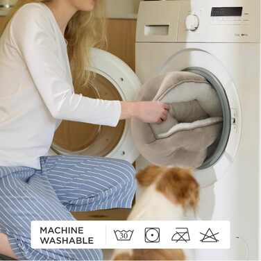 Кішка ліжко BEDSURE - м'яке, зручне ліжко для котів та маленьких собак, 51x48x15 см