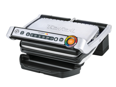 Електричний контактний гриль Tefal OptiGrill GC705D16, сріблястий/сірий, 2000 Вт