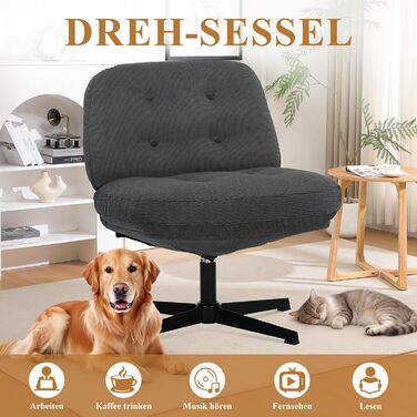 Офісний стіл COLAMY: ергономічне крісло з підлокітниками 3D, регульованою підголівником, для офісу, дому та навчання, чорний (темно-сірий), набір 2 шт.