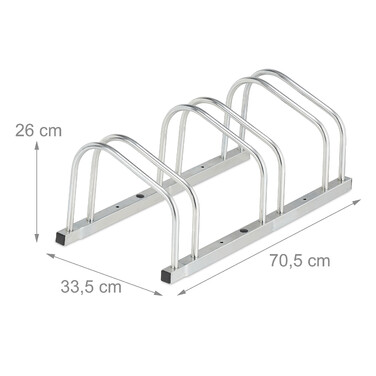 Relaxdays Bicycle Stand for 3 Bikes