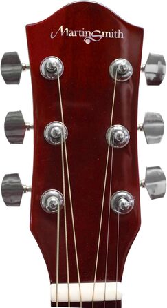 Акустична гітара Martin Smith з струнами, медіаторами та ременем - Синій (Червоний, Single)