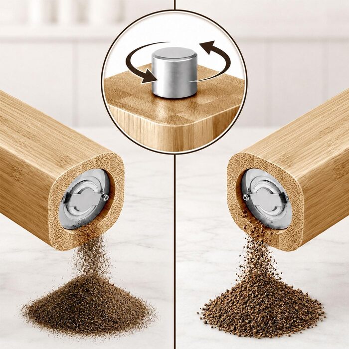 Набір млинків для солі та перцю з бамбука Maverton з гравіюванням, подарунковий набір для молодят на весілля
