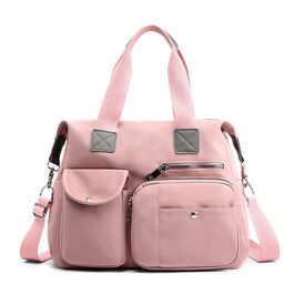 Сумка жіноча DIRRONA велика шопер – містка сумка через плече для міста, роботи, університету та подорожей, рожевий