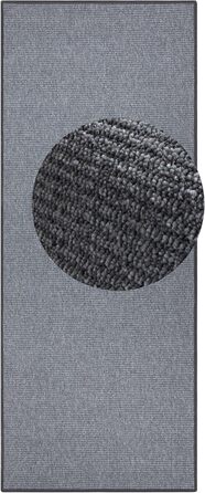 Килимок Bouclé Läufer – антиковзаючий килимок для кухні, прихожої, вітальні, ванної кімнати – 67x200 см (сірий)