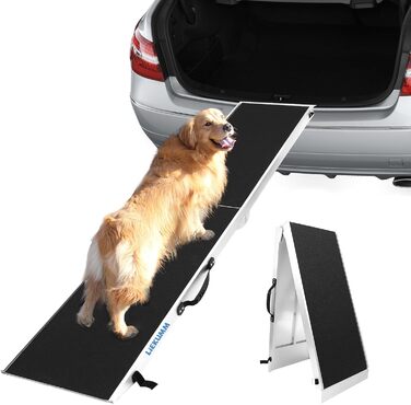 Рампа для собак Liekumm 90 кг, телескопічна, алюмінієва, 99-182 см, для авто, кросоверів, сходів, дверей