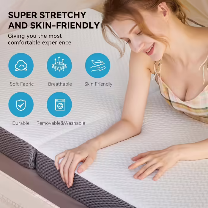 Autsel Folding Mattress 140x200x10cm 3-Piece Folding Mattress Camping Mattress Guest Bed Floor Mattress Guest Mattress Field Bed Folding Bed (90x190x15cm)