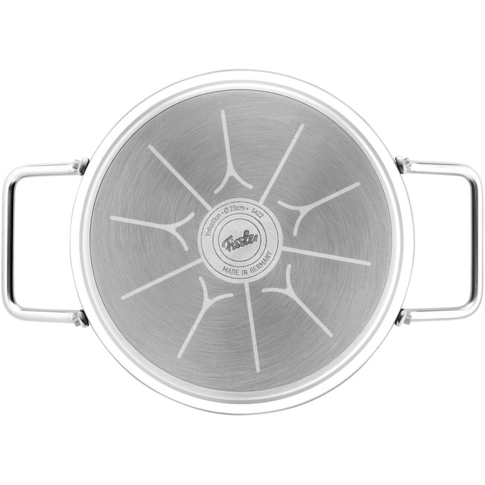 Каструля Fissler Adamant/Aluminium 4.9L з кришкою з термоскла, антипригарне покриття, для індукційних плит (20 см)