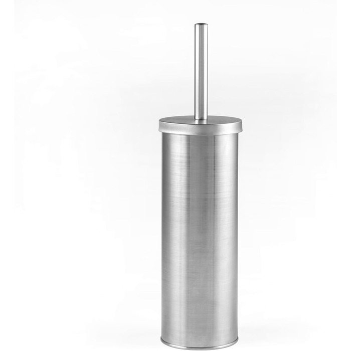 Набір для чищення унітазу Beldray LA059451WHTFEU7 з тримачем – щітка для унітазу з жорсткою щетиною, гігієнічний тримач з кришкою, білий (нержавіюча сталь)