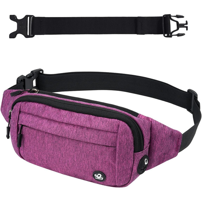 WATERFLY Поясна сумка на пояс для чоловіків та жінок: спортивна сумка на пояс, сумка-слінг для подорожей, туризму, прогулянок з собакою, активного відпочинку (фіолетовий)