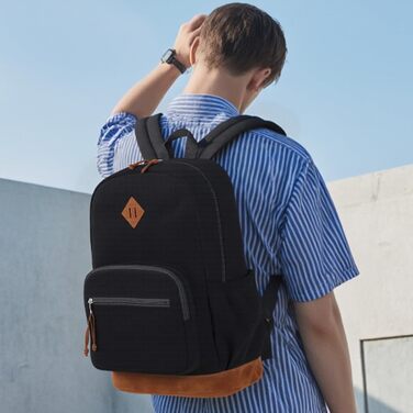 Шкільний рюкзак Mygreen з кордурової тканини для дівчаток, чорний. Легкий рюкзак для підлітків, для школи та повсякденного використання.