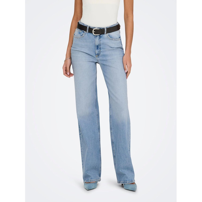 Джинси жіночі ONLY Onljuicy HW Wide Leg Rea707 середнього блакитного кольору, розмір 28W/34L