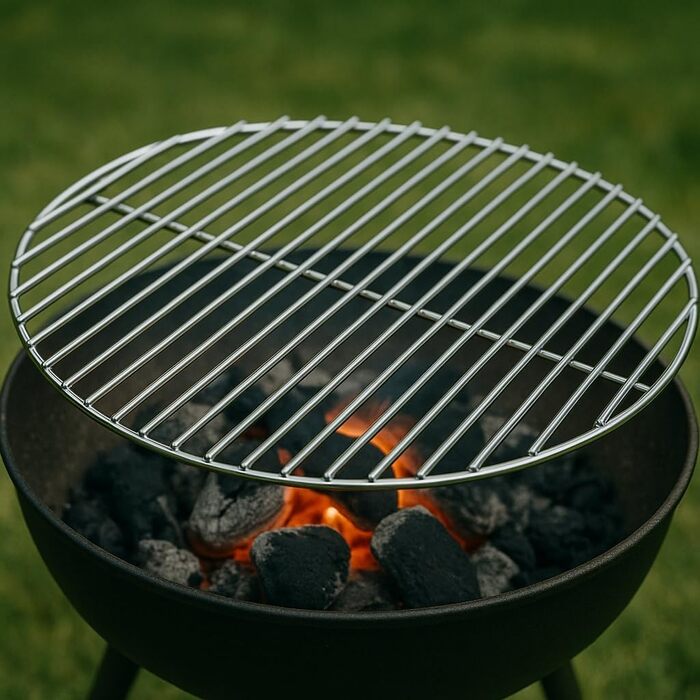 Німецька чавунна решітка для гриля, діаметр 55 см - універсальна для вугільного, газового та швабри