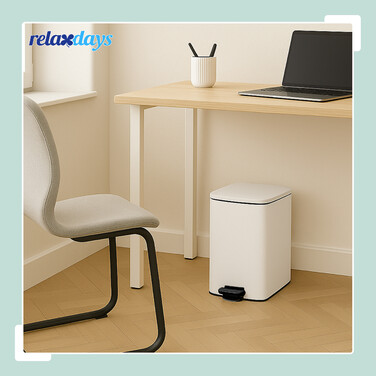 Relaxdays Kitchen Trash Can 20 Liter with Trash Bags