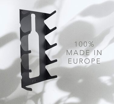 Steel wine rack for all types of wines, with wall mount and decorative trim. (2 x Black)