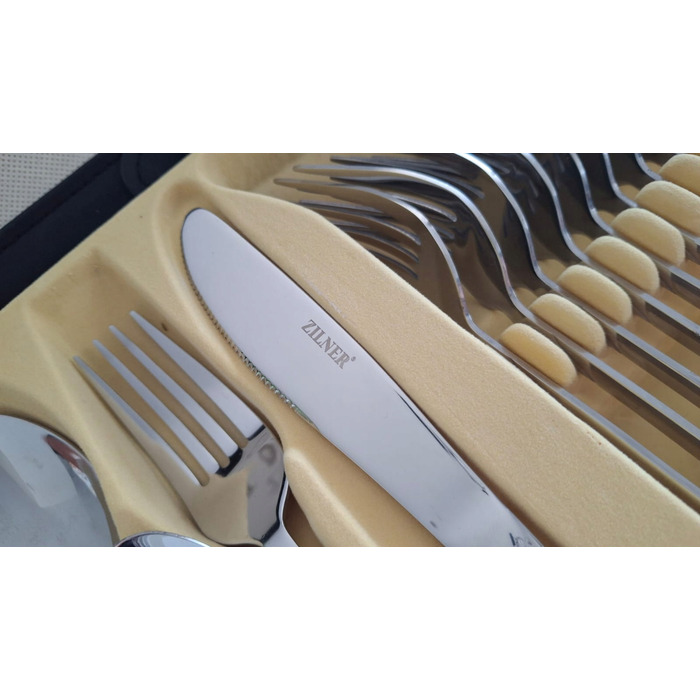 Набір столових приборів Zilner у кейсі, 72 предмети