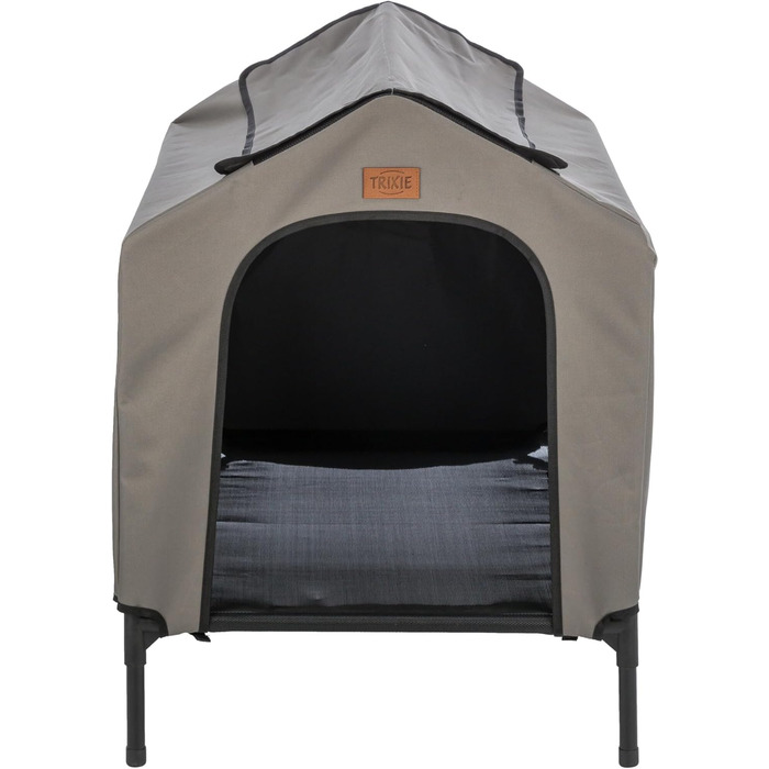 Водонепроникний собачий будиночок TRIXIE Cottage з регульованим дахом, розмір S–M (71×77×76 см), коричневий/сірий