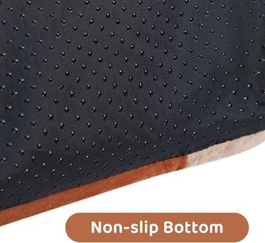 Hollypet Cat Bed, Small Dog Bed, 2-in-1 Foldable Plush Pet Bed for Cats & Small Dogs, Cozy and Soft Pet Cave Bed for Indoor Outdoor, (Orange Brown)