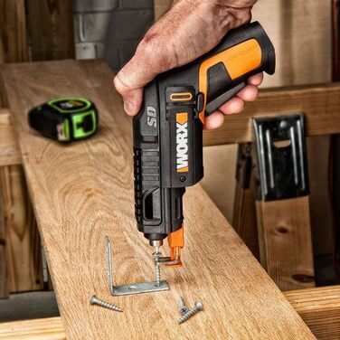 WORX WX121 акумуляторний ударний дриль-шуруповерт 12V – потужний безщітковий набір – 2-швидкісна коробка передач до 38Nm – легкий та компактний – холостий хід 0-450/0-1700 об/хв – з акумулятором, зарядним пристроєм та кейсом (з можливістю заміни патрона)
