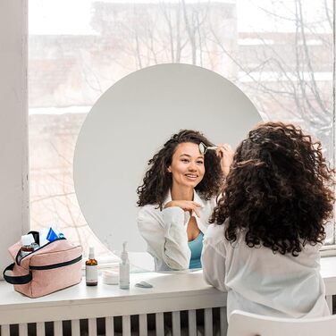 Чоловічий та жіночий дорожній косметичний набір FUNSEED, культиватор для туалетних аксесуарів, сумка для зберігання з ручкою (Рожевий)