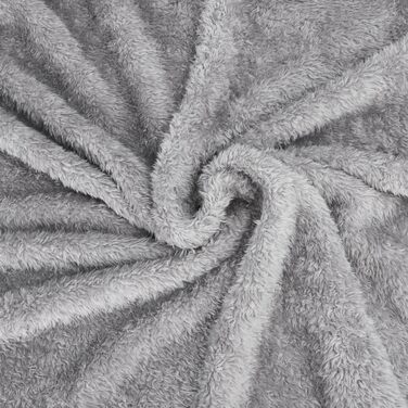 М'яка флісова підстилка для собак та котів Nobleza, 160 x 120 см (XXL, світло-сіра)