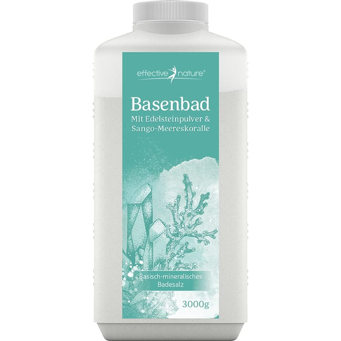 Effective Basenbad - 3000 g - with Sango Marine Coral - For supple skin - Regenerating after sports - Supports your alkaline cure (foot bath, full bath or wraps) - Without additives