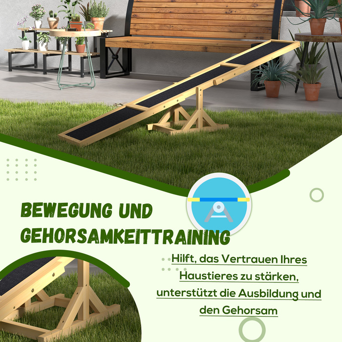 PawHut Dog Agility Weave, Non-Slip Surface, Holds up to 50 kg (110 lbs), 180 x 30 x 30 cm