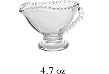 WOLFF Pearl-Crystal Sauce Boat with Handle, Sauce Bowl for Sauces, Harvest Festival Sauce Dish