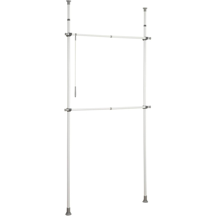 WENKO Telescopic Wardrobe System Hercules Basic (White, Single)