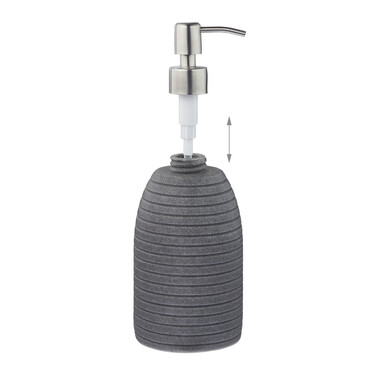 Relaxdays Stainless Steel Soap Dispenser with Grooves