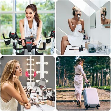 Набір косметичних сумок з тканнини, 4 шт. - Косметичка для подорожей, органайзер для макіяжу, багатофункціональна сумочка з блискавкою, аксесуари для косметики, багато кольорів