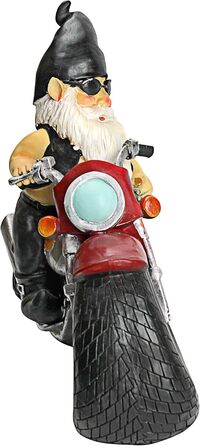 Design Toscano Decorative Figure, Biker with Leather Jacket, Dimensions: 14 x 34.5 x 28 cm
