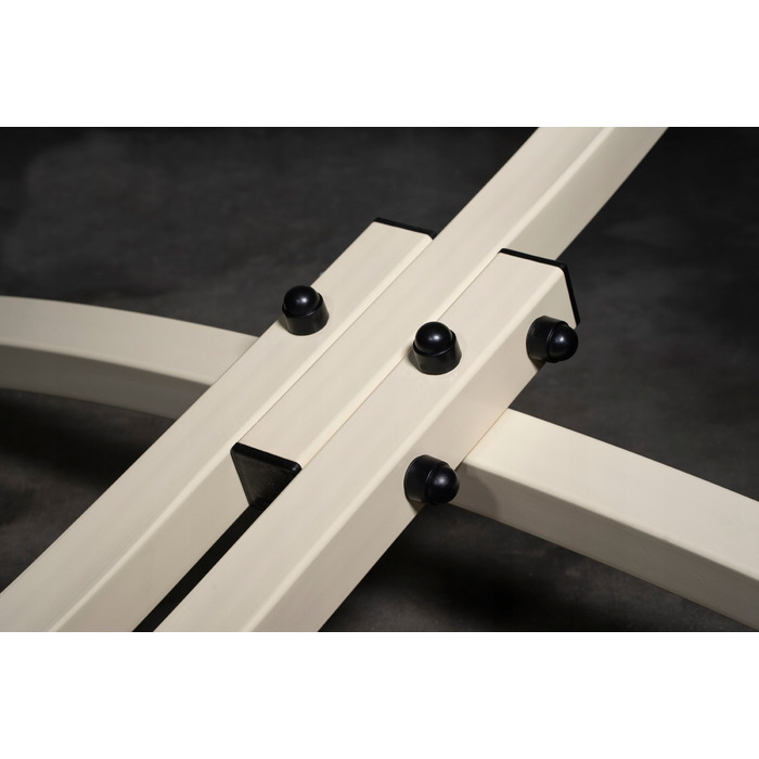 Гамак у стилі бохо POTENZA SANTIA XL 220x160 см зі сталевою стійкою GRANDE, колір екрю