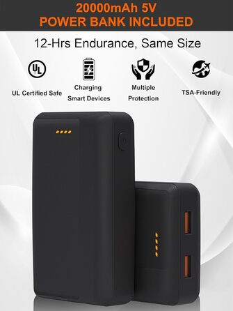 Обогревна жилетка для чоловіків та жінок, жилетка з підігрівом 15 зон та акумулятором 20000 mAh, для катання на лижах та полювання M Deep Black