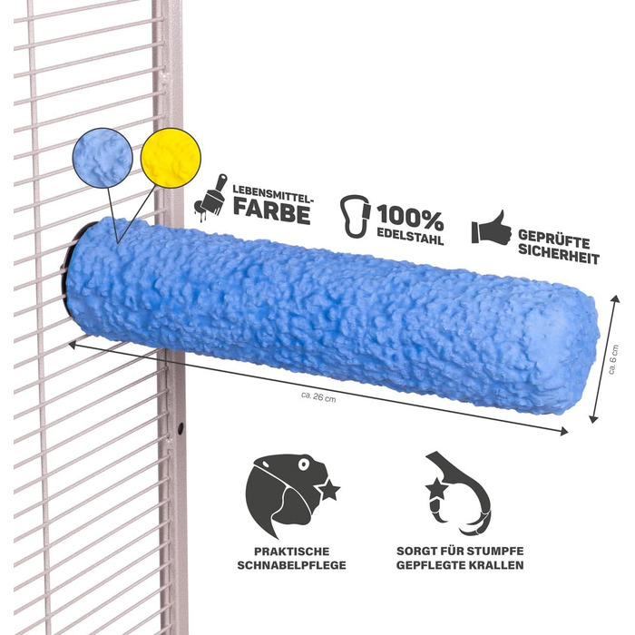 HappyBird | Bird/Parrot Perch - Therapeutic Perch - X-Large | for bird cages/aviaries