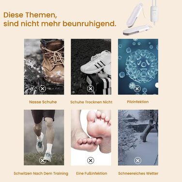 Електричний сушильник для взуття з висувною конструкцією (EU-штекер) - з антибактеріальною функцією, таймером 12/8/4 год, для футбольних чобіт/черевиків (спорт, відпочинок, дім)