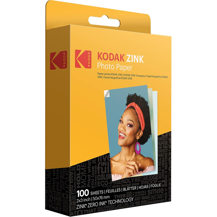 Фотодрук Kodak Dock Plus 4PASS Mobiler: принтер для фото 10x15 см + 10 листів фотопаперу (чорний)