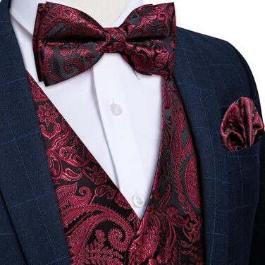 Шарф Paisley Rotes Paisey (S) червоно-чорний візерунок