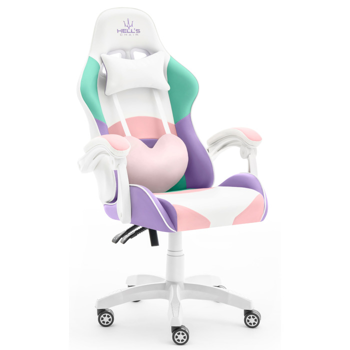 Ігрове крісло Hell's Chair Rainbow Kids 2.0: обертовий офісний стілець для дітей