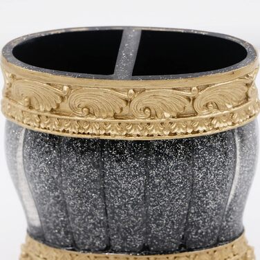 Набір аксесуарів для ванної кімнати LUINT Vintage в червоно-чорному кольорі (5 шт.)